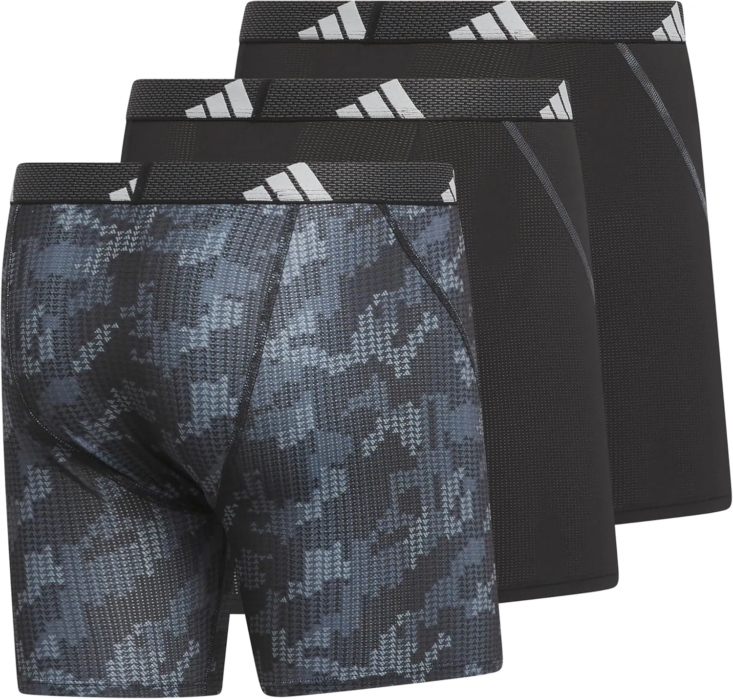 adidas Men's Performance Athletic Mesh Boxer Brief Underwear 3-Pack, Moisture Wicking, Sport Comfort