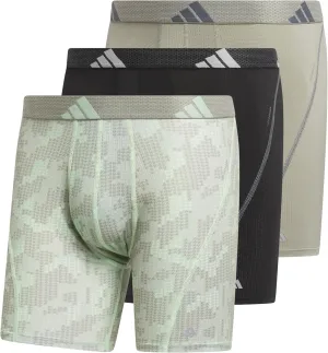 adidas Men's Performance Athletic Mesh Boxer Brief Underwear 3-Pack, Moisture Wicking, Sport Comfort