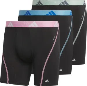 adidas Men's Performance Athletic Mesh Boxer Brief Underwear 3-Pack, Moisture Wicking, Sport Comfort