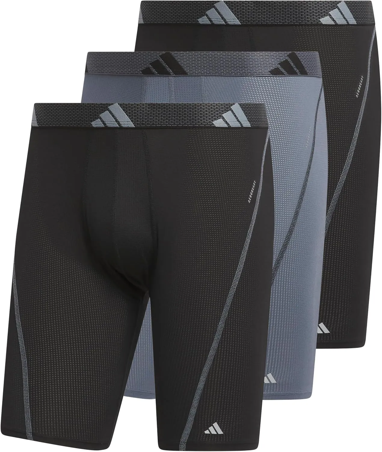 adidas Men's Performance Mesh Long Boxer Brief Underwear (3-Pack), for Active Sport and All Day Comfort