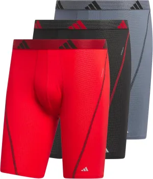 adidas Men's Performance Mesh Long Boxer Brief Underwear (3-Pack), for Active Sport and All Day Comfort