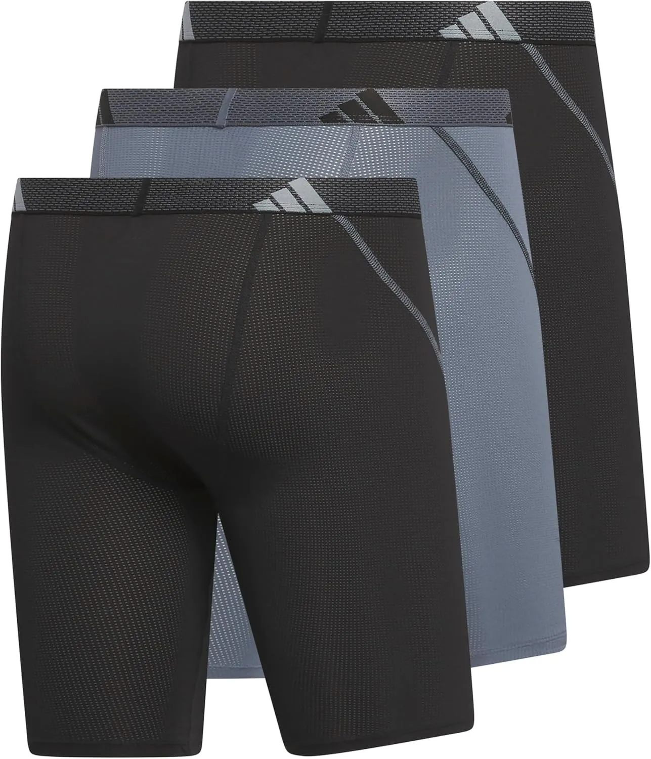 adidas Men's Performance Mesh Long Boxer Brief Underwear (3-Pack), for Active Sport and All Day Comfort