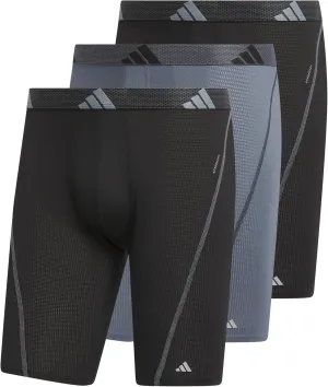 adidas Men's Performance Mesh Long Boxer Brief Underwear (3-Pack), for Active Sport and All Day Comfort