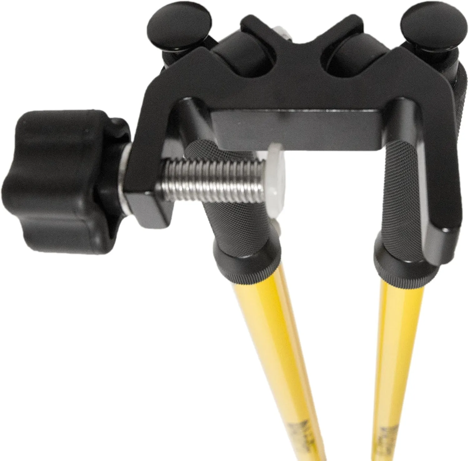 AdirPro Barcode Rod Bipod - Leveling Rod Bipod with Thumb Release Locking System (Yellow)