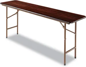 Alera FT727218MY 71.88 in. W x 17.75 in. D x 29.13 in. H Rectangular Wood Folding Table - Mahogany