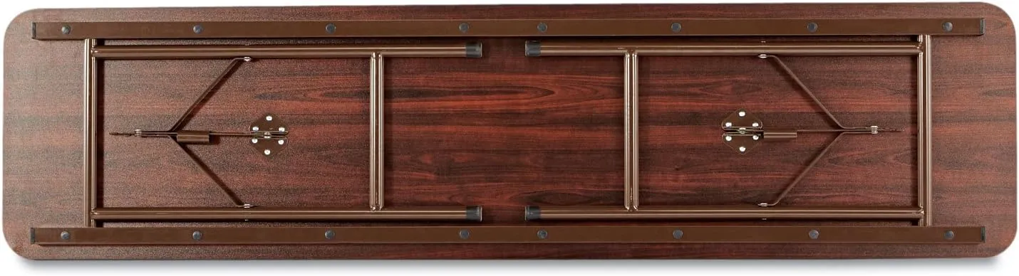 Alera FT727218MY 71.88 in. W x 17.75 in. D x 29.13 in. H Rectangular Wood Folding Table - Mahogany