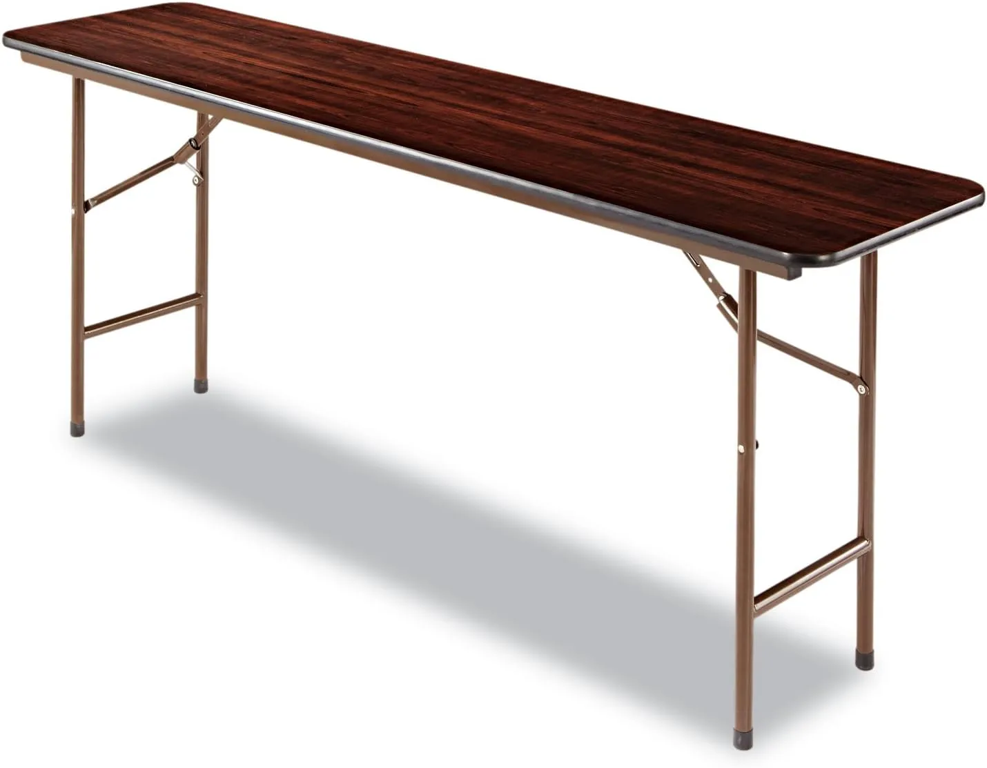 Alera FT727218MY 71.88 in. W x 17.75 in. D x 29.13 in. H Rectangular Wood Folding Table - Mahogany