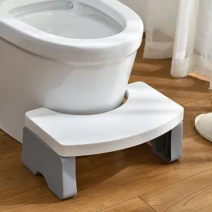 ALLJOY Squat Toilet Potty Stool Foldable Plastic Step Stool for Adults Kids Portable Collapsible Toilet Poop Foot Stool for Bathroom,7In