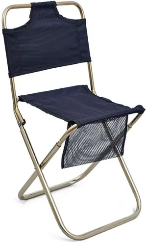 Aluminum Alloy Folding Chair Back Sketch Painting Chair Portable Fishing Stool Outdoor Portable Chair/Black/22 * 23.5 * 46.5Cm