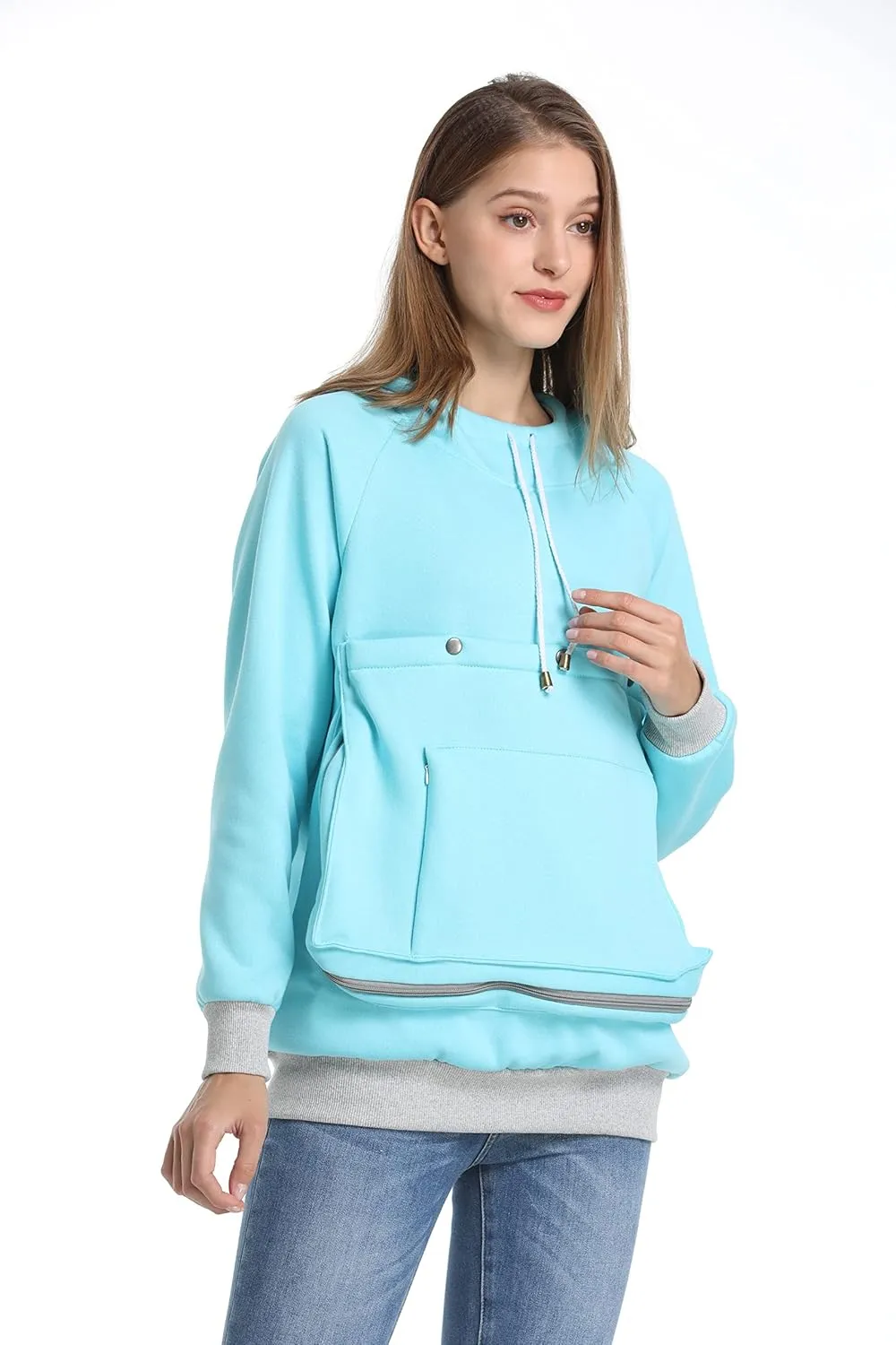 ALYC Cat Dog Carrier Hoodie Large Pet Pouch Sweatshirt Puppy Kitten Holder Pullover Top Kangaroo Hoodies for Women
