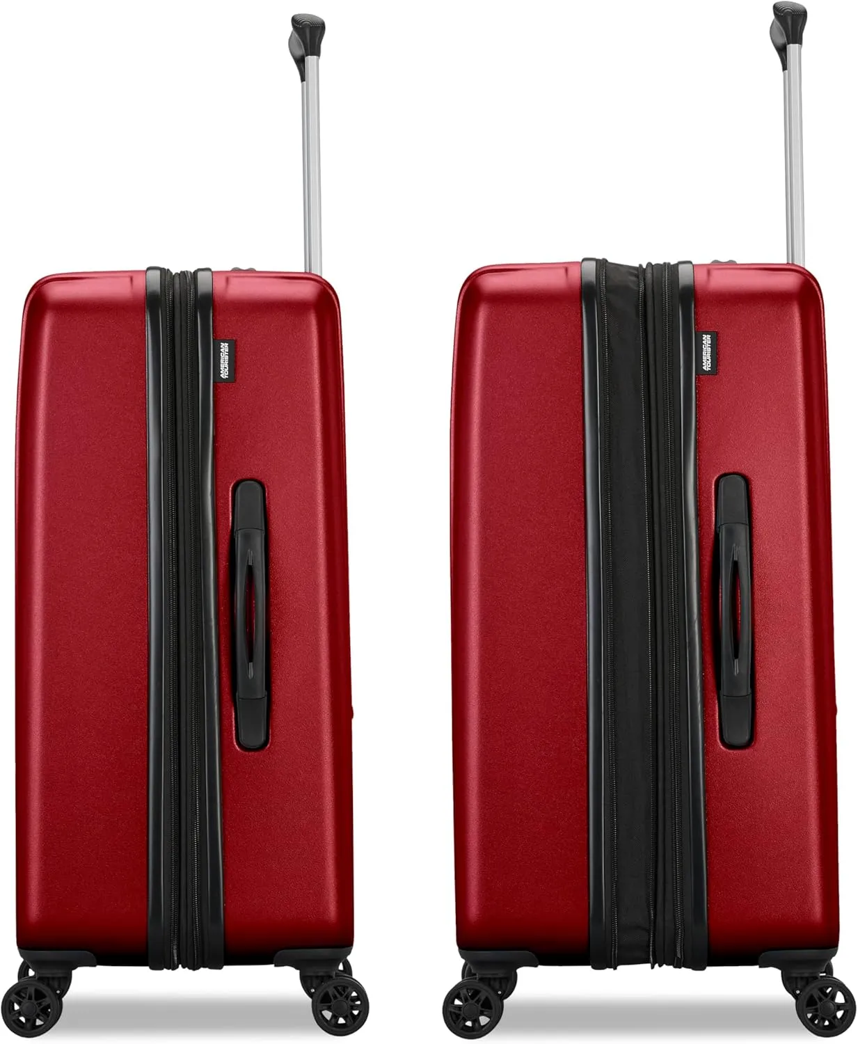 American Tourister Westridge Hardside Luggage Set with Spinner Wheels, Holly Red, 3PC Set (CO/M/L)