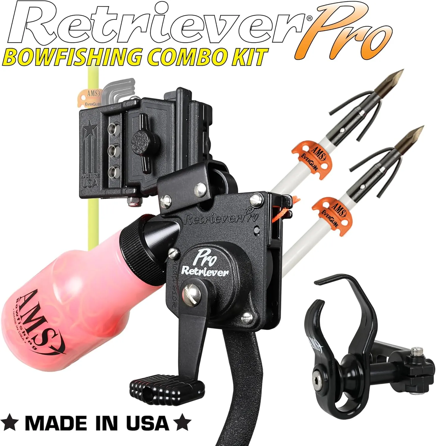 AMS Bowfishing Retriever Pro Combo Kit - Made in The USA