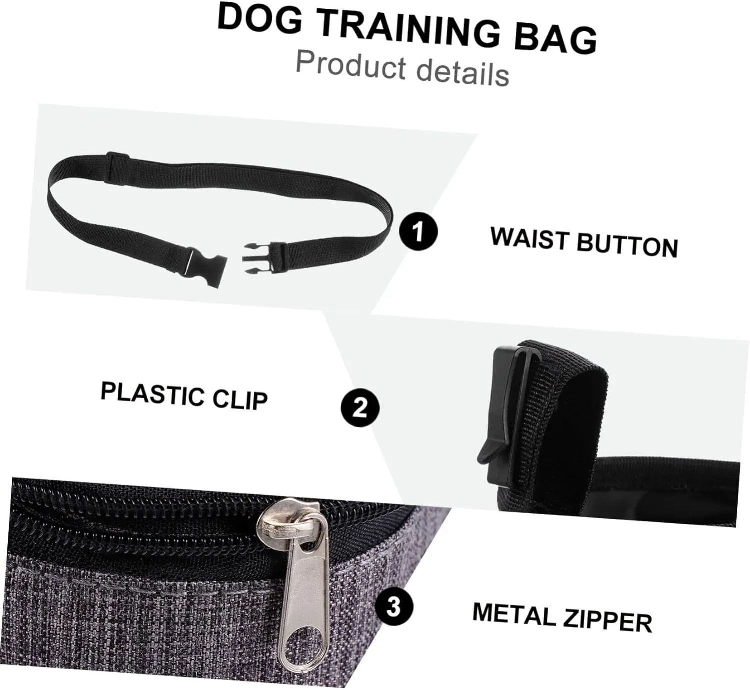 Angoily 2pcs Dog Treat Pouch Training Bag Flax Material Pet Outdoor Travel Reward Waist Bag