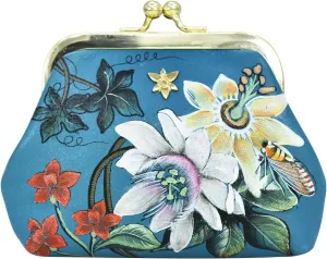 Anuschka Women’s Hand-Painted Genuine Leather Clasp Pouch with Key Fobs