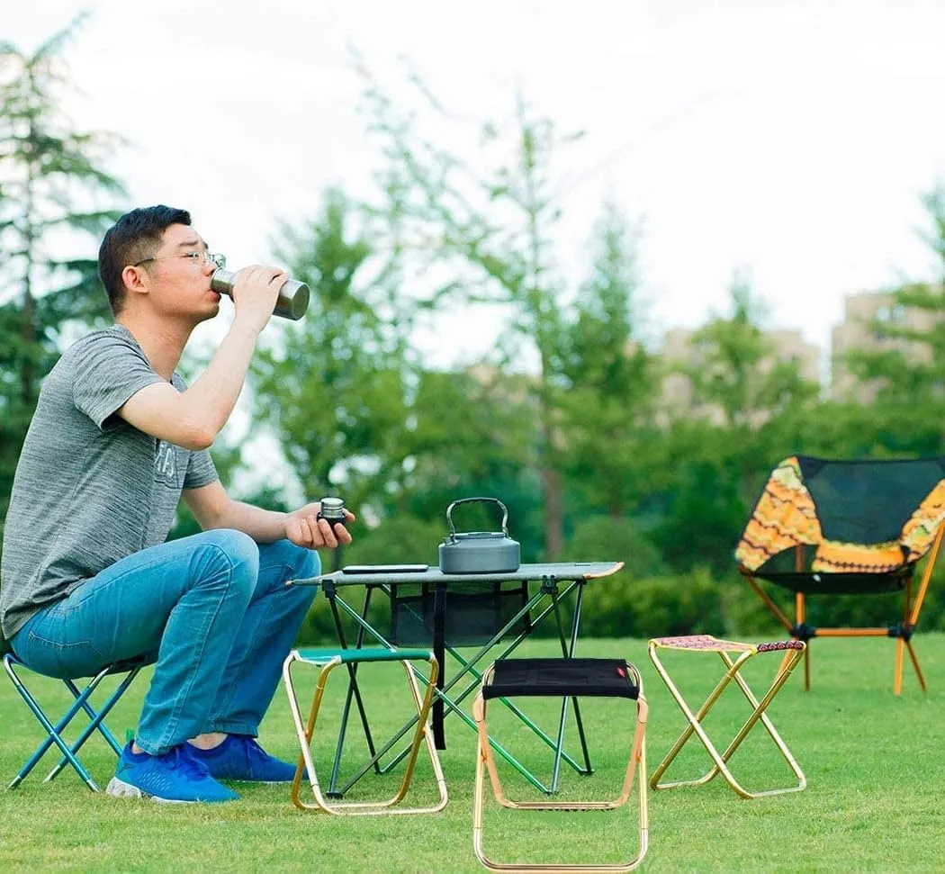 AOUTACC Ultralight Portable Folding Camping Stool for Outdoor Fishing Hiking Backpacking Travelling(XL:13"x14"x15";Large:11.8"x11"x11.4"; Medium:8.3"x9.5"x 11")