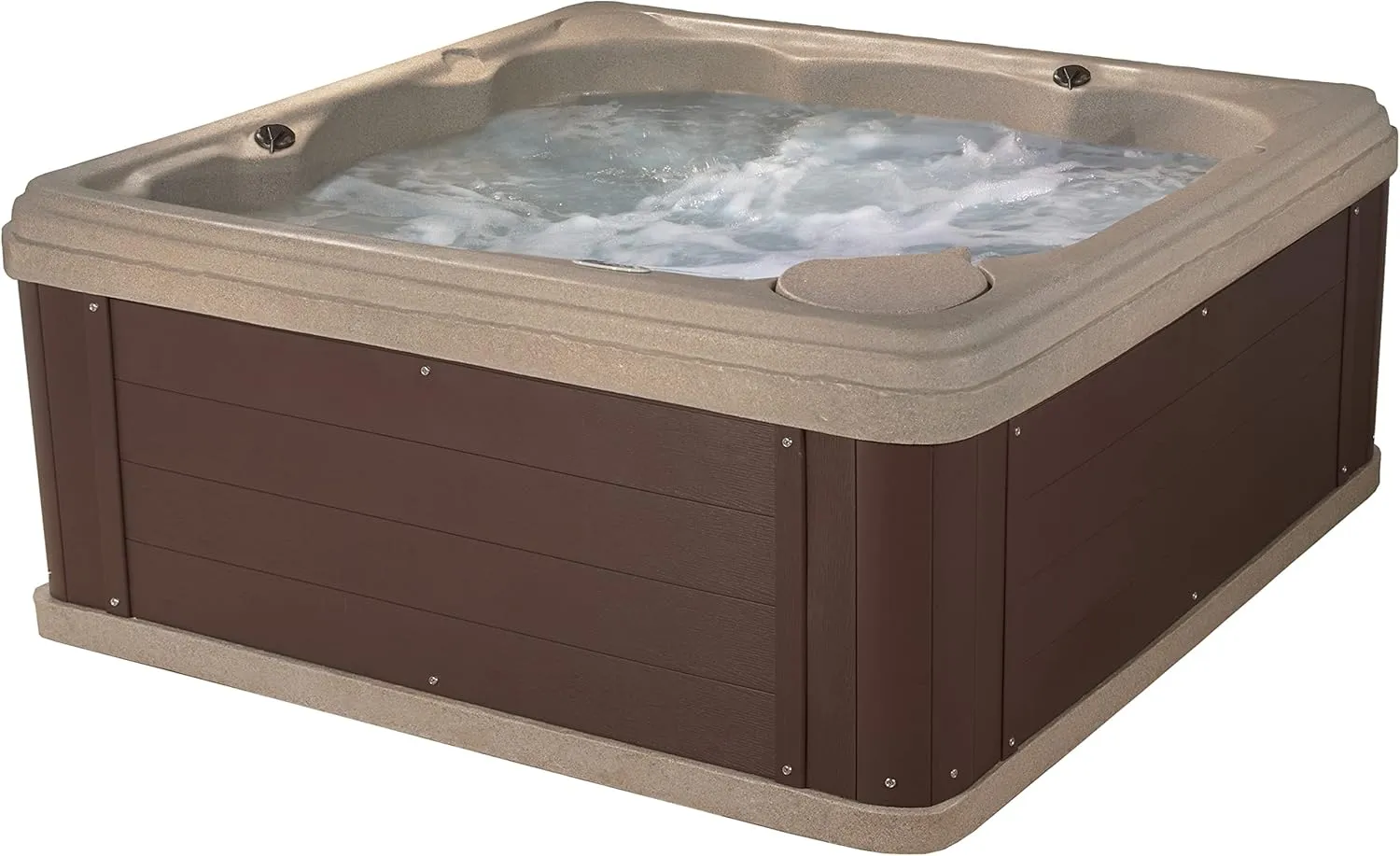 AquaLife Inland™ 5-6 Person 24-Jet Lounger Hot Tub with LED Lighting, Digital Control, Insulated Cover