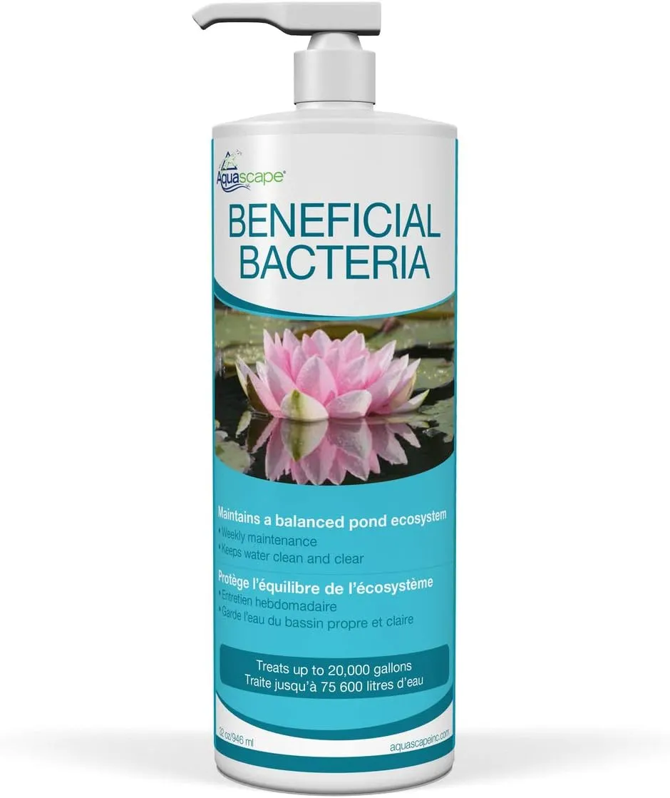 Aquascape Liquid Beneficial Bacteria for Pond and Water Features, 32-Ounce Bottle | 98888