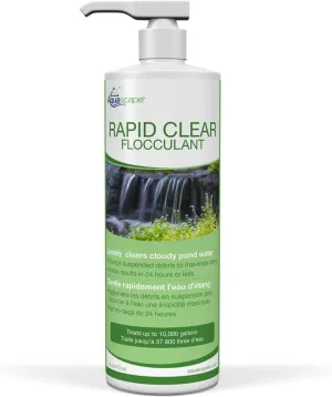 Aquascape Rapid Clear Flocculant Water Treatment Clears Cloudy Pond Water, 16 oz Bottle | 96049