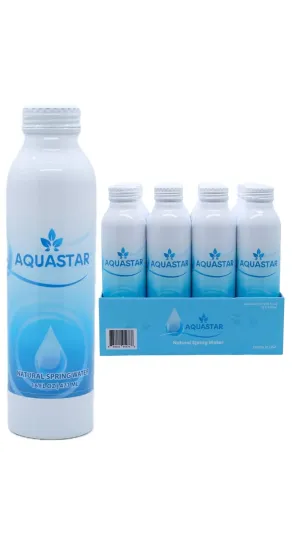 Aquastar Natural Spring Water - 12 Pack (16 fl oz) in Eco-Friendly Aluminum Bottles | Pure & Refreshing Spring Water