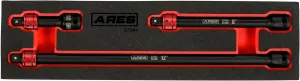 ARES 27094 – 3-Piece 3/8-Inch Drive Locking Impact Socket Extension Set – Aluminum Locking Ring Collar for Quick Release of Sockets and Accessories – 3-Inch, 6-Inch, and 12-Inch Extensions