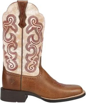 ARIAT BMVY9 Womens Quickdraw Western Boot Sandstorm/Distressed White 9