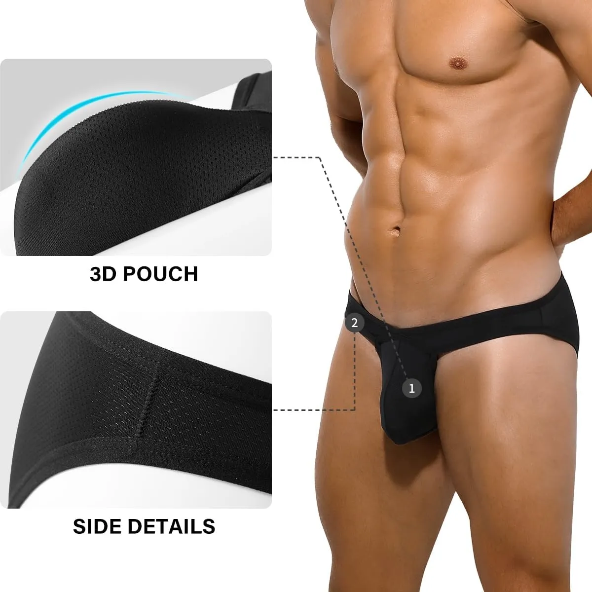 Arjen Kroos Men's Sexy Underwear Bulge Enhance Pouch Briefs