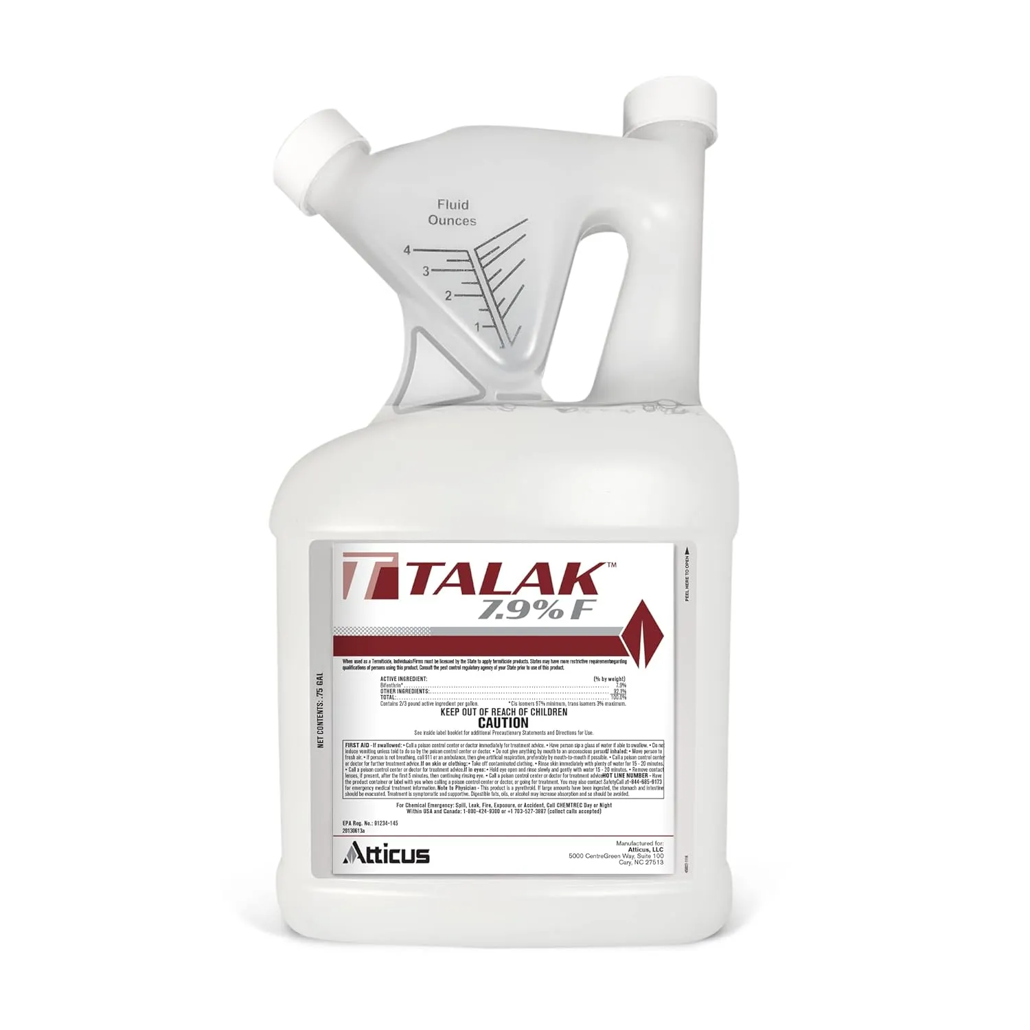 Atticus Talak 7.9 F Bifenthrin Insecticide Concentrate (96 oz) - (Compare to Talstar) –– Indoor and Outdoor Insect Control