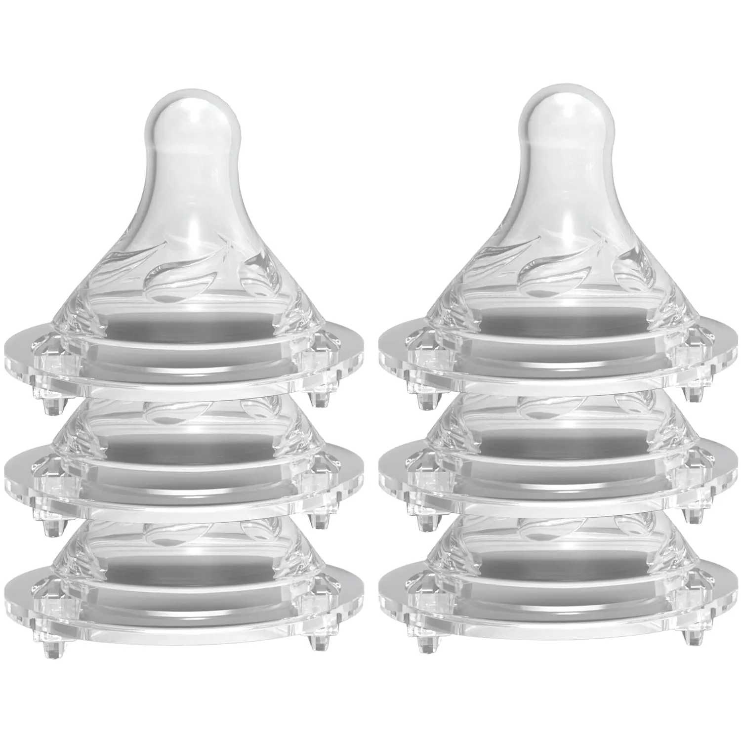 Avima Baby Anti Colic Nipples for Wide Neck Bottles, Silicone Breast Like Nipples - 6 to 9  Months, Fast Flow, Level 3 (Pack of 6)