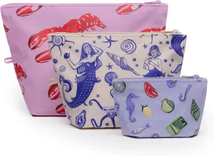 BAGGU Women's Go Pouch Set - Sea Creatures