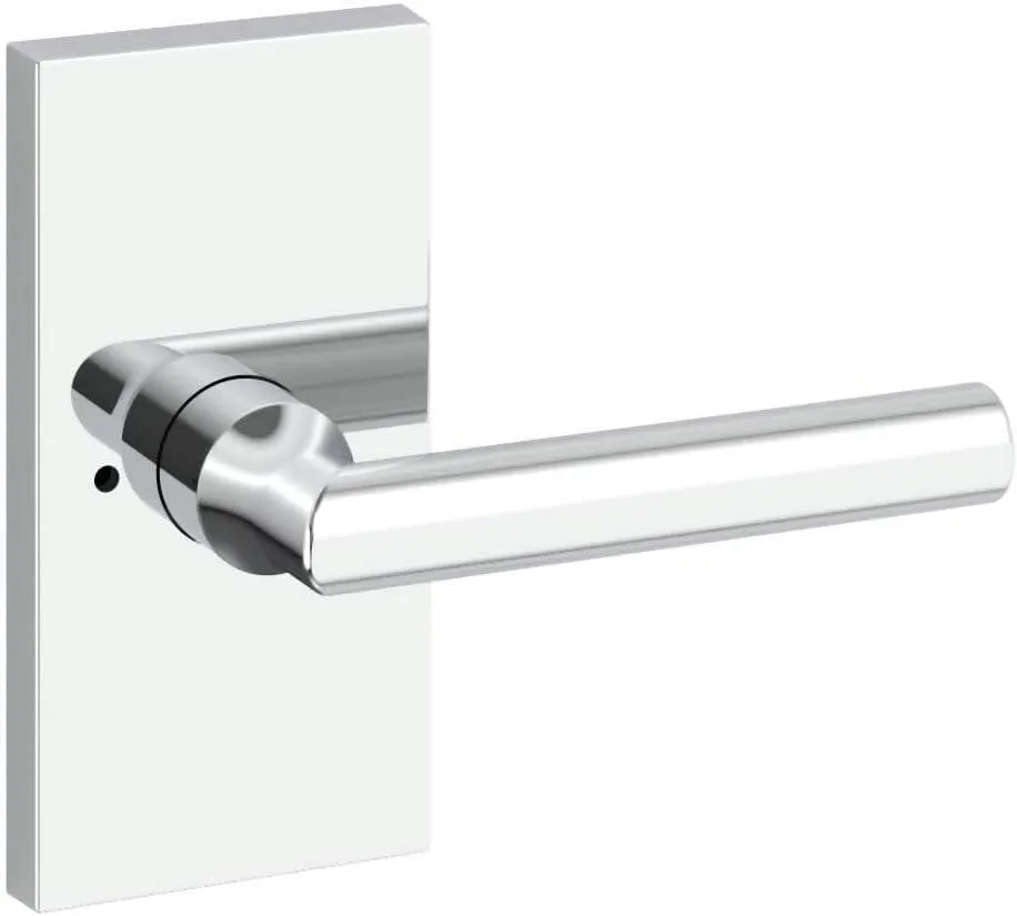 Baldwin PVTUBCFR260 Baldwin PV.TUB.CFR Tube Privacy Door Lever Set with 5 Inch Rectangle Rose from The Reserve Collection