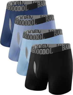 BAMBOO COOL Men's Ultra Breathable Underwear Mesh Boxer Briefs with Lightwight Wasitband,No Ride Up,Multipack