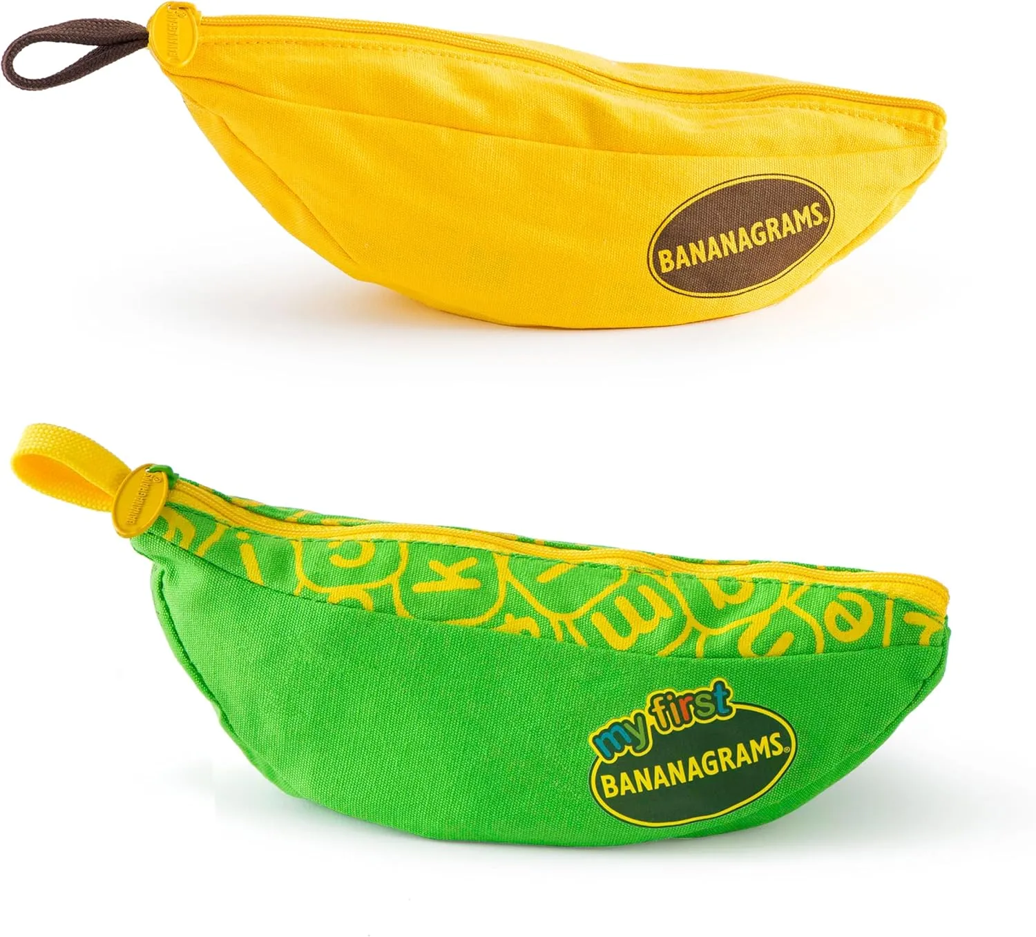 Bananagrams Classic & My First Bundle. Fun Word Game Set for Kids & Families. Educational & Entertaining, Ages. Fast-Paced Word Play in a Convenient Portable Pouch