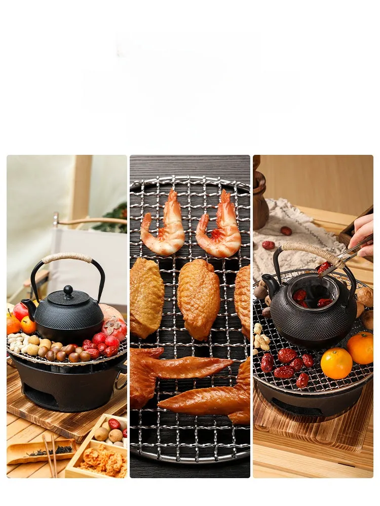 Barbecue Wire 304 Stainless Steel Induction Cooker Stove Tea Cooking Rack round Barbecue Wire Pieces Electric Ceramic Stove Portable Gas Stove Net