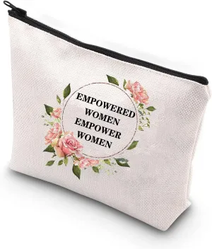 BDPWSS Feminist Gifts Women Empowerment Gift Empowered Women Empower Women Feminist Makeup Bag For Women Girl Power Motivational Inspiring Toiletry Bag (Empowered women)