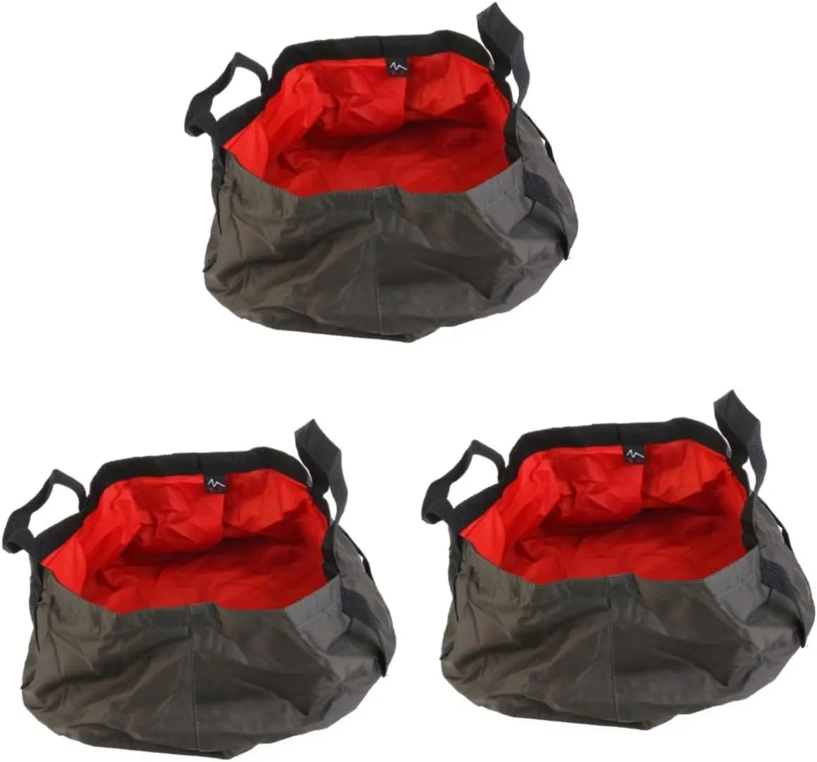 BESPORTBLE 3pcs Travel Bucket Outdoor Bucket Sink Fishing Bucket Water Cup on Foot Water Bottle Water Container