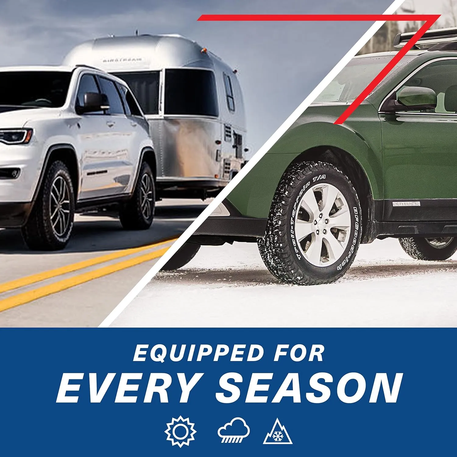 BFGoodrich Trail-Terrain T/A On and Off-Road Tire for Light Trucks, SUVs, and Crossovers, 275/65R18 116T