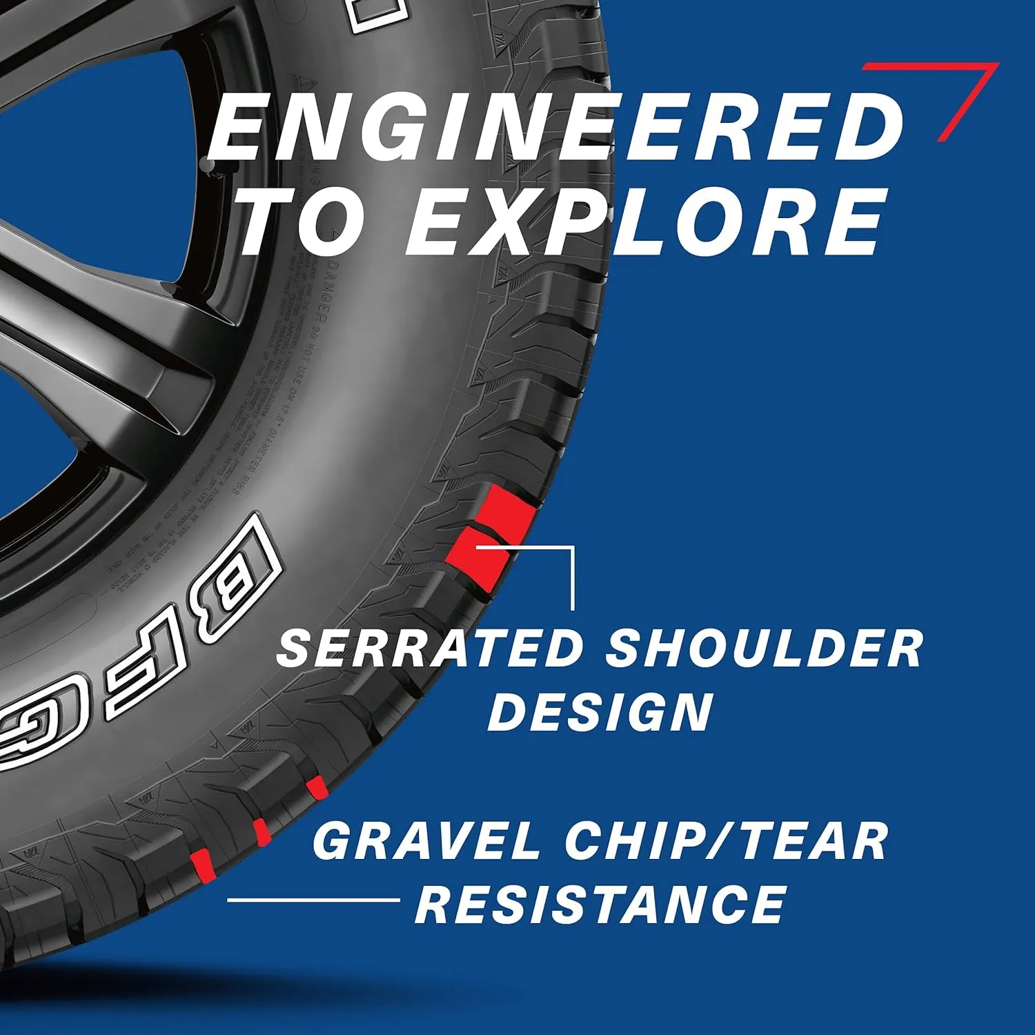 BFGoodrich Trail-Terrain T/A On and Off-Road Tire for Light Trucks, SUVs, and Crossovers, 275/65R18 116T