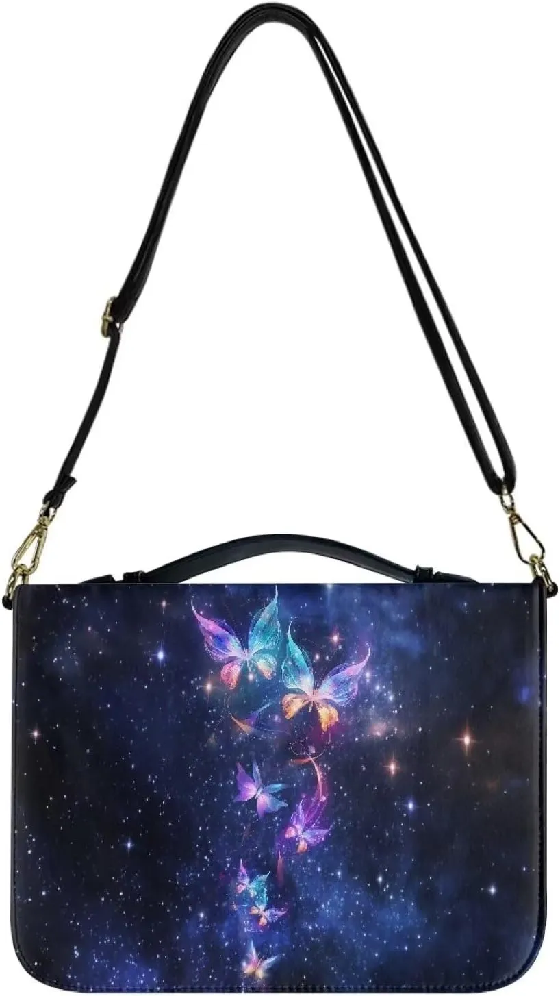 Bible Covers for Women Men Leather Bible Cover Case with Handle Church Carrying Tote Handbag