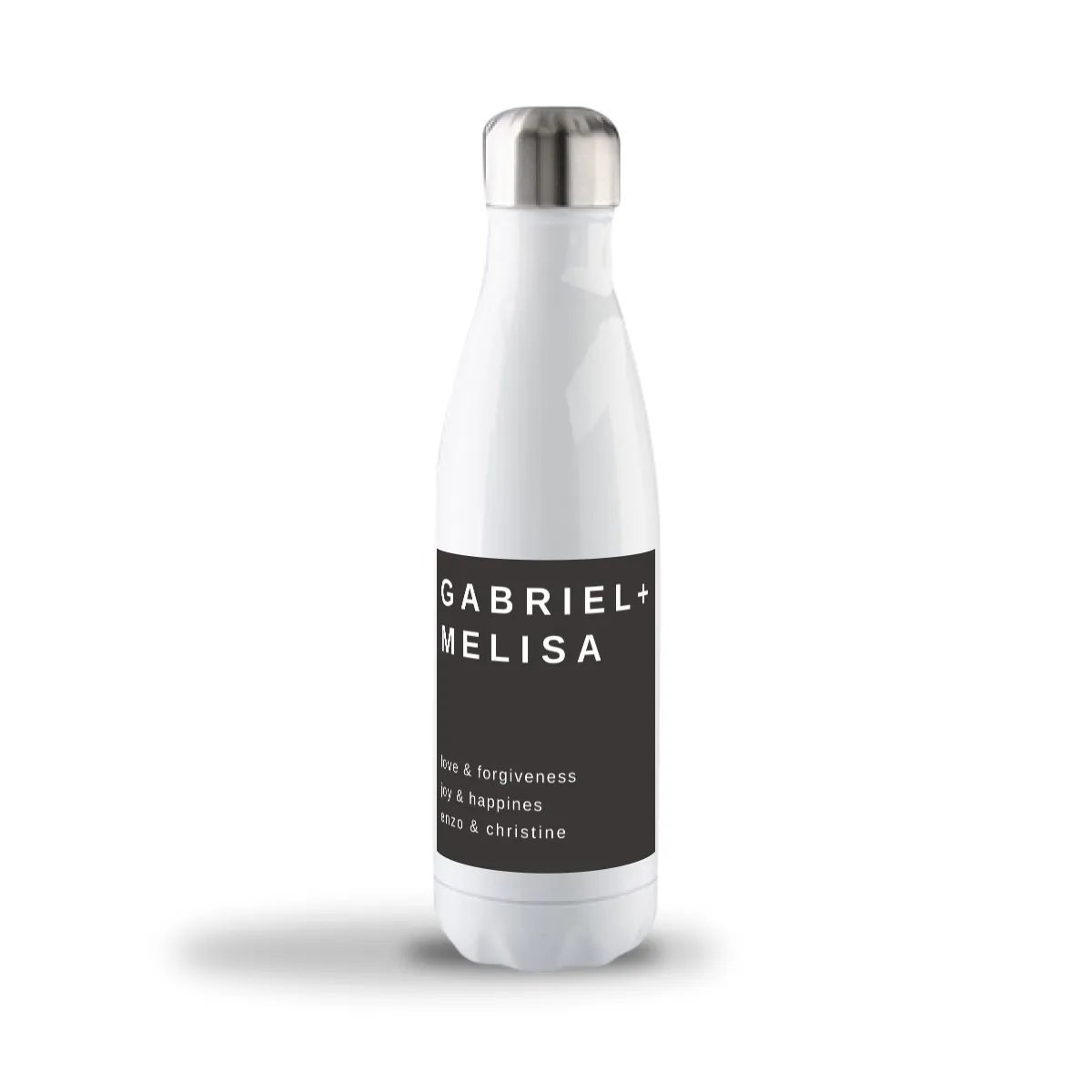 Black Label Customize 17oz Stainless Steel Bottle