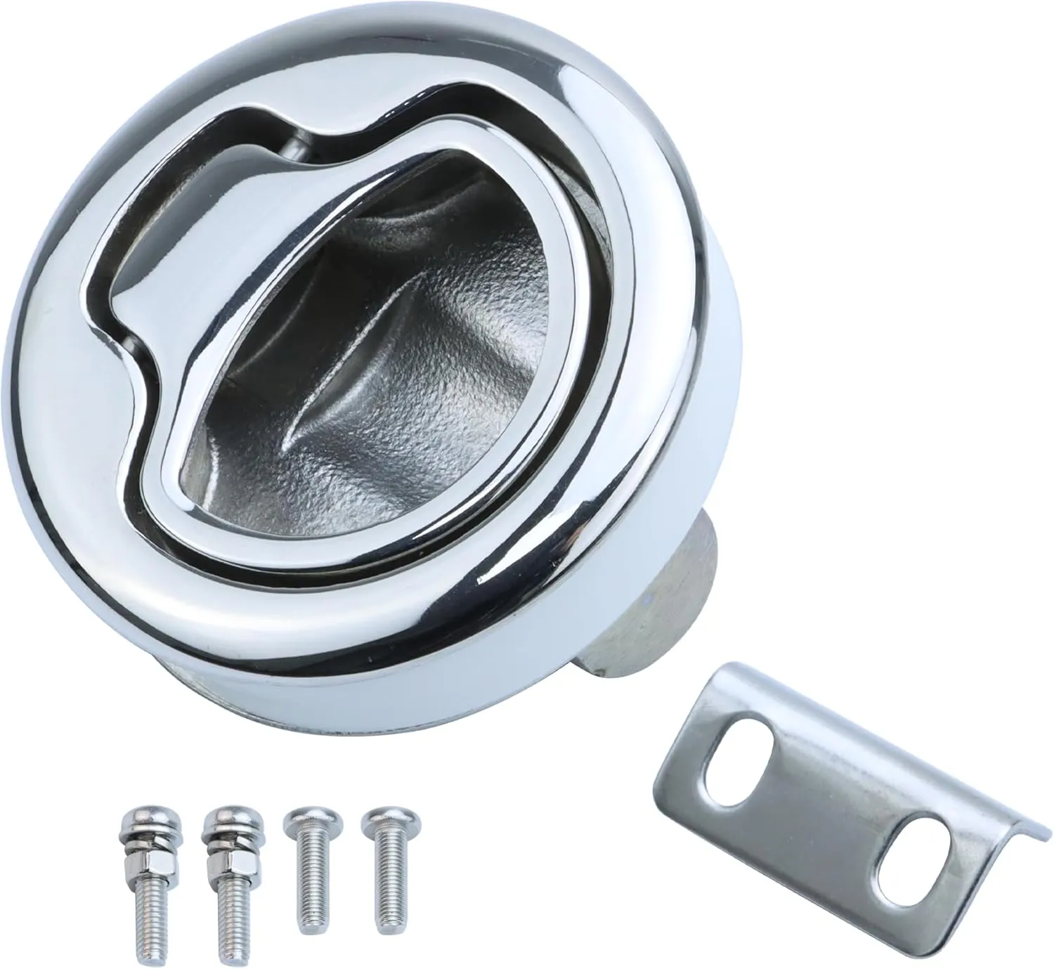 Boat Slam Latch 2" Deck Hatch Latch with Lift Handle Flush - Marine Grade 316 Stainless Steel, for RV, Boat, & Camper Trailer - Easy to Install, & Secure Locking Mechanism 1Pcs/2Pcs/Lock/Non-lock