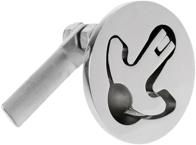 Boat Stainless Steel 2" T-Handle Lock Floor Buckle Marine Non-Locking Mount Hatch Latch Flush Turning Lift