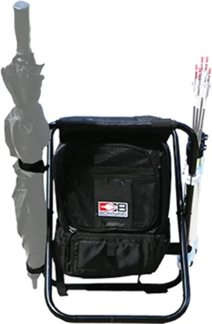 Bohning Camp Stool/Backpack with Built-in Cooler Camp Stool, Black