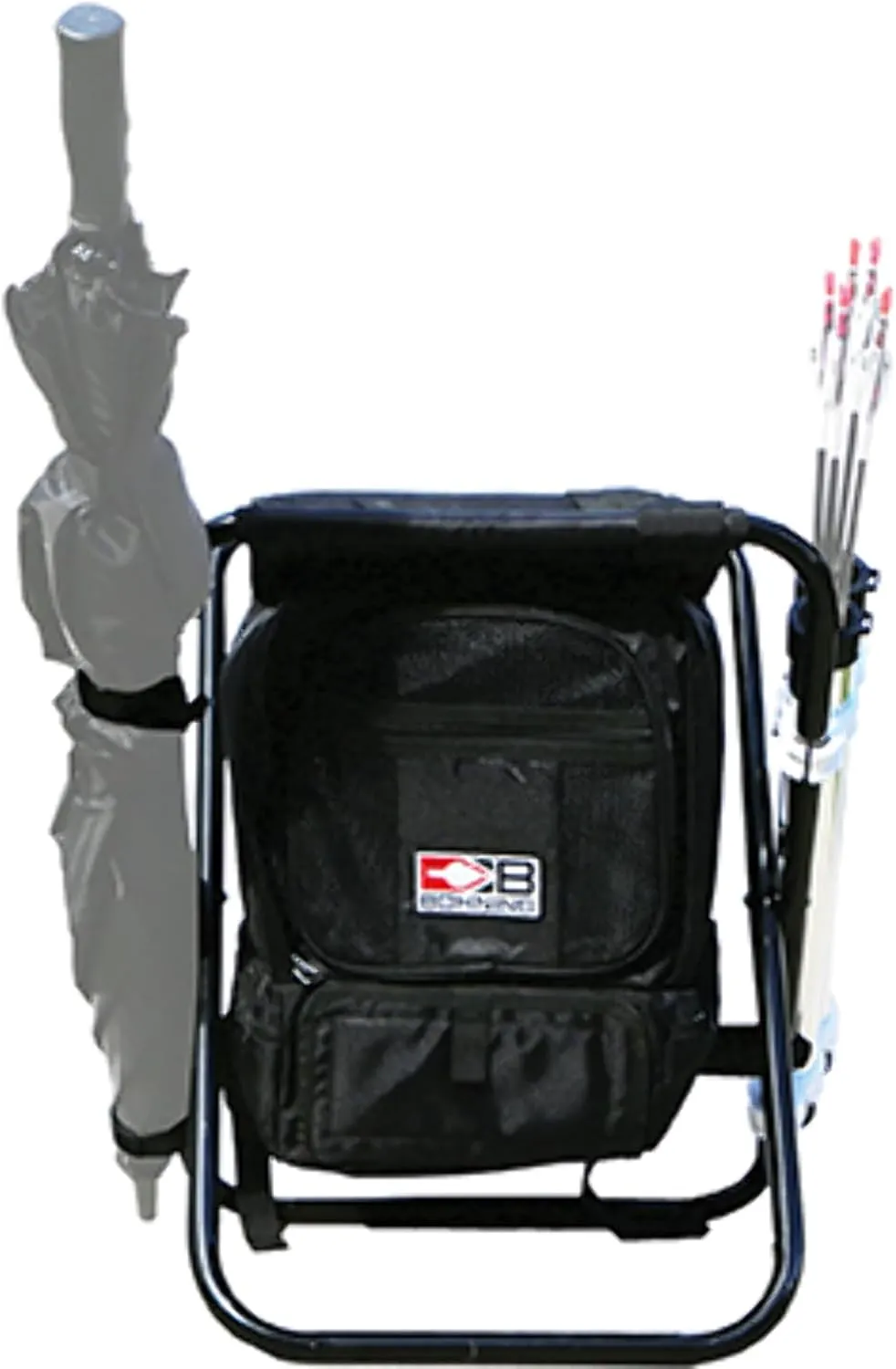 Bohning Camp Stool/Backpack with Built-in Cooler Camp Stool, Black
