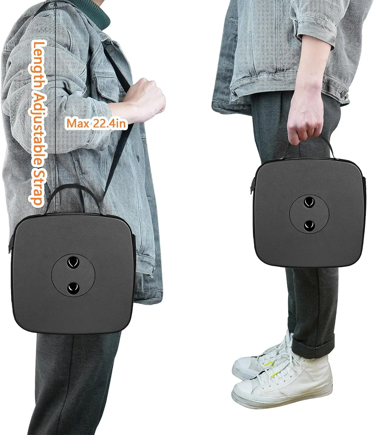Boreeman 2-Pack Collapsible Stool, Square Shape, Lightweight Yet More Sturdy with Load Capacity 400lbs, Upgraded Portable Stool for Camping Fishing Hiking BBQ