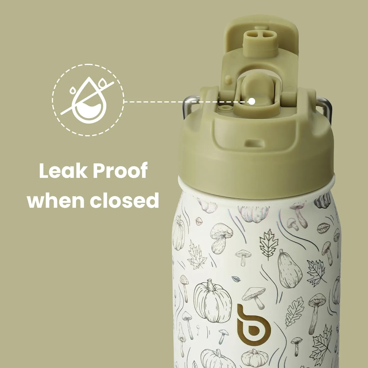 BOTTLE BOTTLE 24oz Insulated Water Bottle Stainless Steel Sport Water Bottle with Straw and Adjustable Lid Daily Pill Organizer