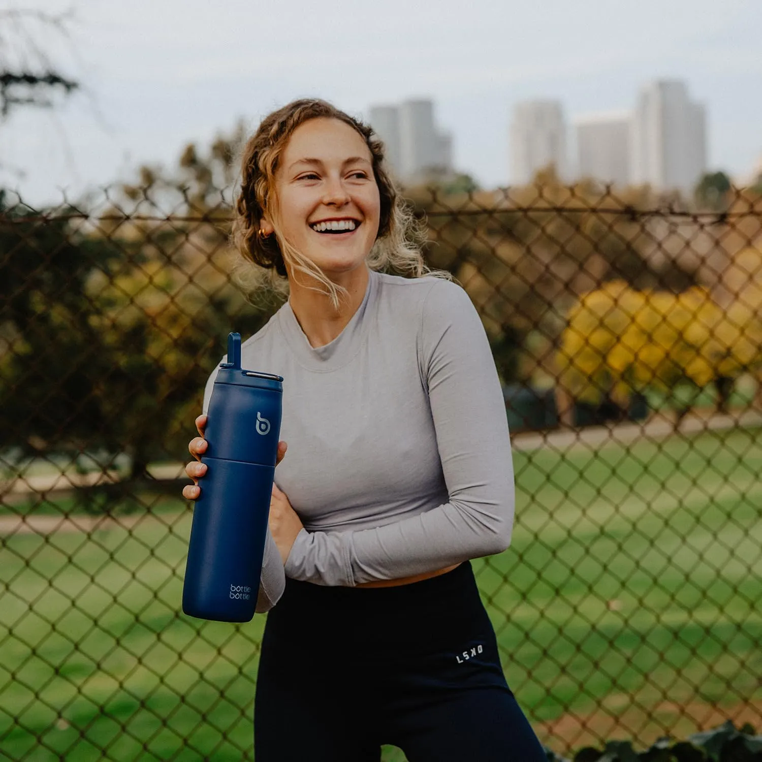 BOTTLE BOTTLE Stainless Steel Water Bottle with Straw and Lid 32 oz Vacuum Insulated Cup Stay Cold for 24 Hrs Hot for 12 Hrs, Leak-Proof Wide Mouth Water Bottles for Men,indigo blue