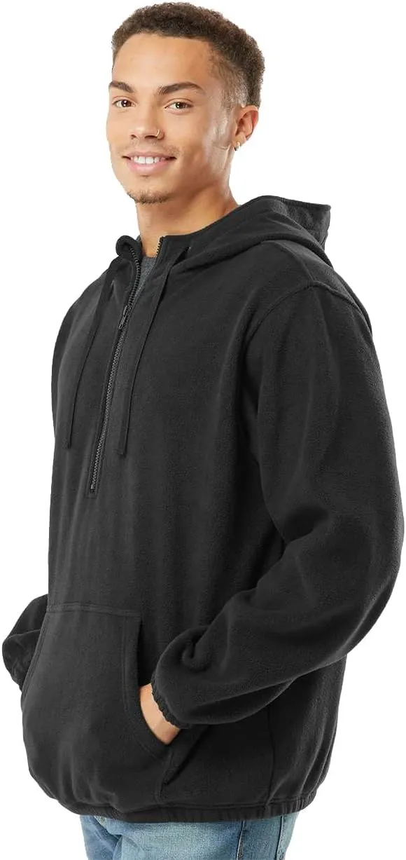 Burnside - Polar Fleece Quarter-Zip Hooded Pullover - 3600