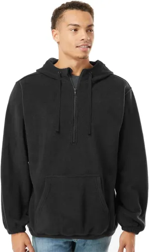 Burnside - Polar Fleece Quarter-Zip Hooded Pullover - 3600
