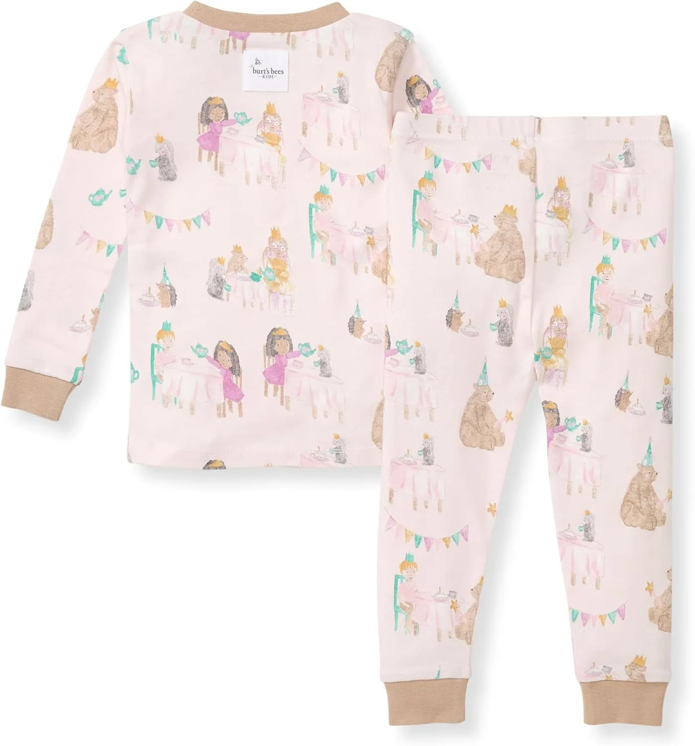 Burt's Bees Baby Toddler Baby Girls' Pajamas, Tee and Pant 2-Piece Pj Set