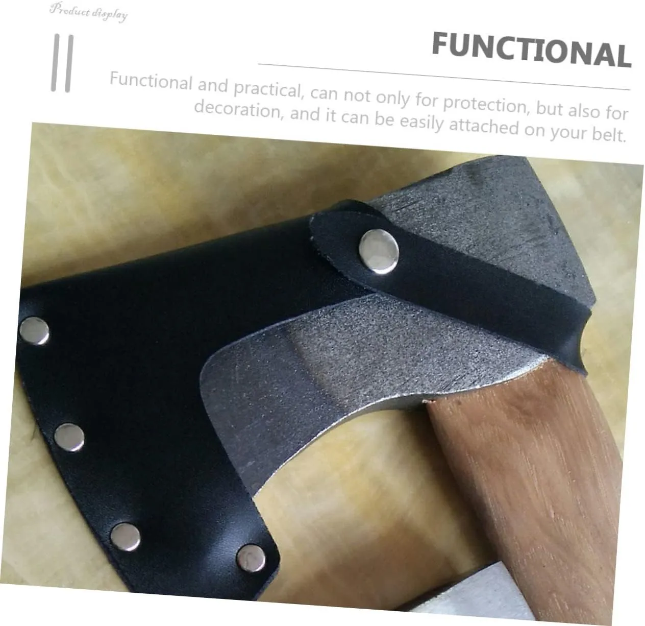 Cabilock Pcs Leather Axe Sheath Hatchet Protective Cover Pouch Portable Sturdy for Camping Hiking and Outdoor Adventures